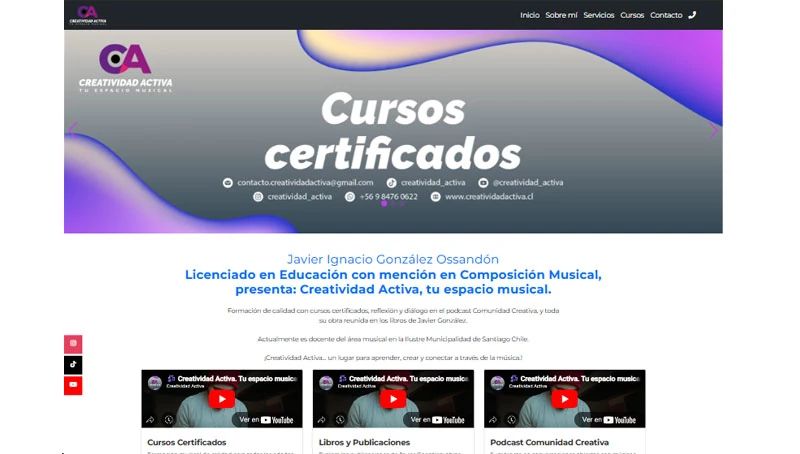 Sitio web / Creatividad Activa
