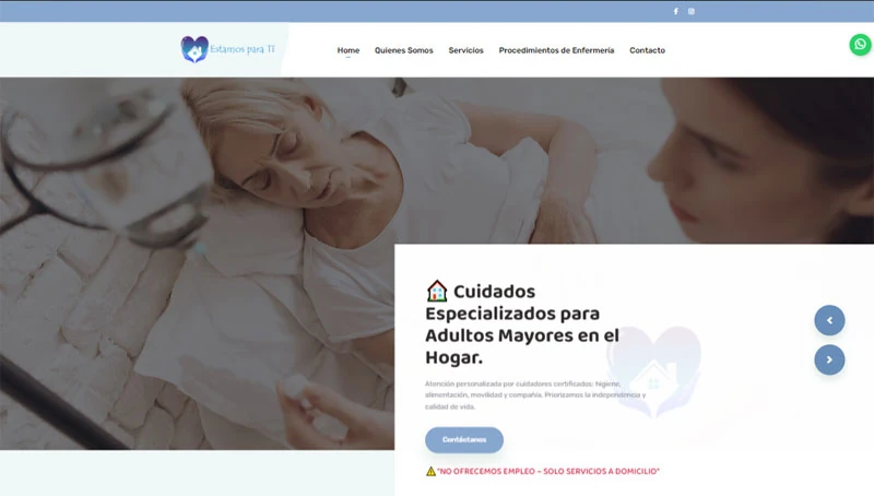 Sitio web / Estamos para Tí